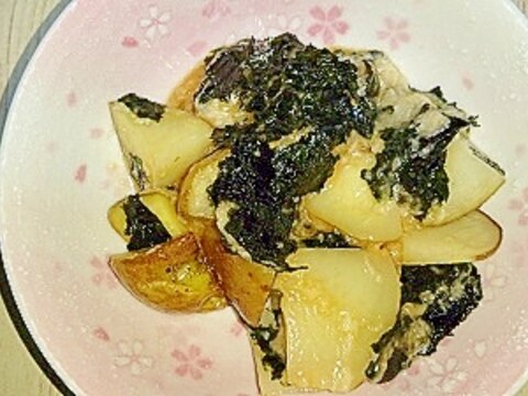 新じゃがいもの焼き海苔とろろ醤油和え